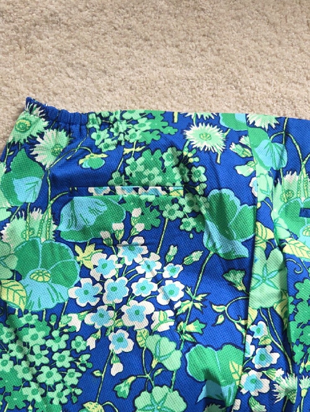 Talbots Blue and Green Floral Cropped Pants - Picture 6 of 6